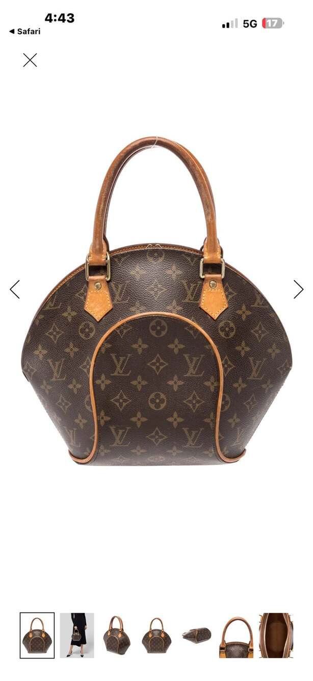 Louis Vuitton Monogram Ellipse PM Handbag Brown Canvas
